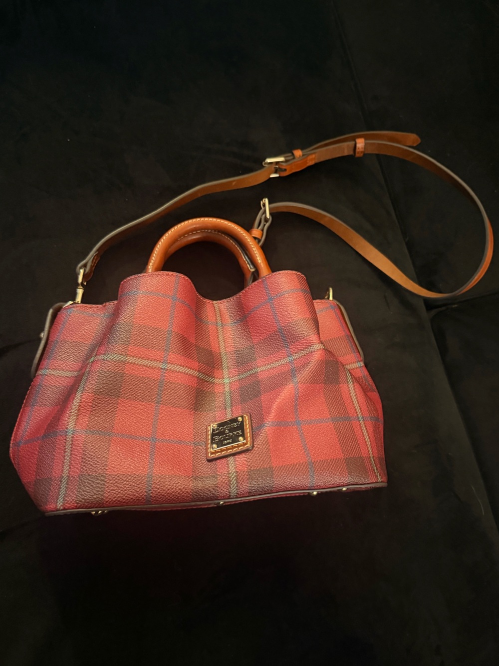 Dooney & Bourke Riverton Plaid Mini Barlow Satchel
